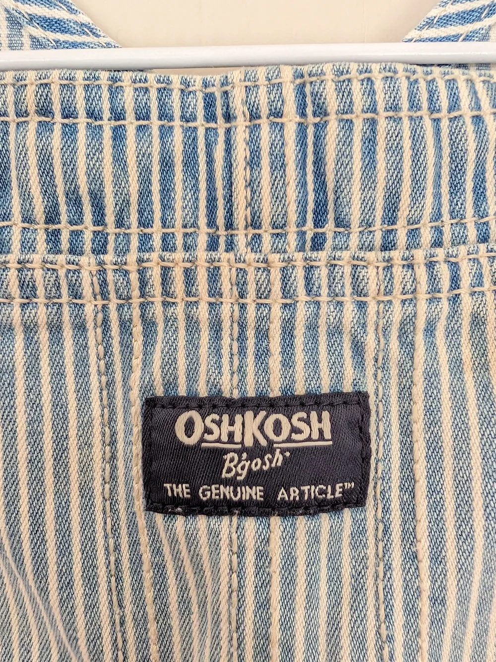 Oshkosh B'gosh Child's 24mo Hickory Stripe Overalls Denim Jeans